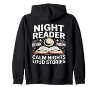 Night Reader Libro Mamma Notti Calma Storie Forti Felpa con Cappuccio