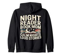 Night Reader Libro Mamma Notti Calma Storie Forti Felpa con Cappuccio