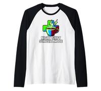 Night Shift Survival Mode Nurse Medical Coffee Maglia con Maniche Raglan
