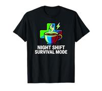 Night Shift Survival Mode Nurse Medical Coffee Maglietta