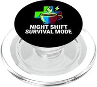 Night Shift Survival Mode Nurse Medical Coffee PopSockets PopGrip per MagSafe