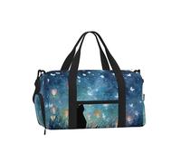 Night Sky, borsone da palestra per uomo e donna, grazioso borsone da viaggio con scomparto per scarpe, impermeabile, per sport, per la notte, danza, yoga, borsone da portare con sé