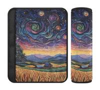 Night Sky Campagna vorticoso stelle 2 Pack seggiolino auto Belt Covers Più Comfort Guida per il camion funda para cinturón de carro