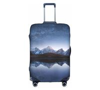 Night Sky with Milky Way - Copertura per valigia, trolley, elastica, lavabile, antigraffio, adatta a 45-81 cm, bianco, L