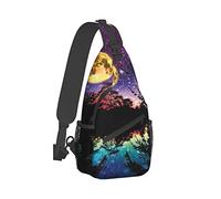 Night Sky With Trees Unisex Borsa A Tracolla Leggera Borsa A Spalla Piccolo Zaino Monospalla Per Lavoro Outdoor Trekking