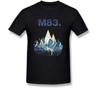 Night Spread Night Spread M83 Band Unisex 100% Cotton Short-Sleeve T-Shirts Black XL