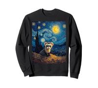 Night Starry Night di Van Gogh Prairie Ferret Prairie Ghost Felpa