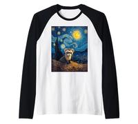 Night Starry Night di Van Gogh Prairie Ferret Prairie Ghost Maglia con Maniche Raglan