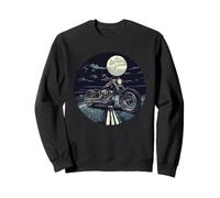 Night Street con Luna per Gli Amanti delle motociclette Felpa
