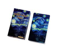 Night Tarocchi Cards, 78 Card Deck, English Oracle, 4.06x2.36 pollici, Fate Divination, Portable Travel Set, Desktop Toy, Beginner Friendly, Spiritual Guidance, on The Go Entertainment