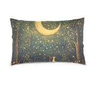 Night under the blue stars moon standard/queen size federe rinfrescanti cotone federe regalo per donne uomini sobre fundas para almohadas 50,8 x 76,2 cm Set di 2