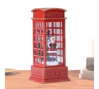 Night Want Telephone LED, ABS 5.1x5.1x12cm Retro London Telephone Night Light | Telefono di Natale Boõth con Ornamenti per Lampada a Fiamma a LED, luci Decorative Cafe, Telefono di Natale Boōth