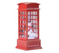 Night Want Telephone LED, ABS 5.1x5.1x12cm Retro London Telephone Night Light | Telefono di Natale Boõth con Ornamenti per Lampada a Fiamma a LED, luci Decorative Cafe, Telefono di Natale Boōth