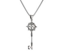 NIGHTCRUZ Collana con ciondolo a forma di nodo strega, ciondolo a forma di nodo magico, gioiello celtico da donna