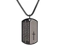 NIGHTCRUZ Collana da uomo con ciondolo a forma di croce, in acciaio inox con Bibbia, Acciaio inossidabile, Nessuna pietra preziosa