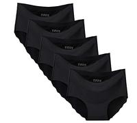 Nightease Mutandine di Seta Ghiaccio Donna Slip Senza Cuciture Confezione da 5pcs Invisibile No Show Mutande (Medium, 5Nero)