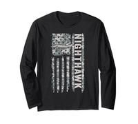 Nighthawk Bandiera Americana Militare Camo F117 Maglia a Manica