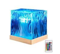 Nightlight Projectors - 16-Color Cube Shape Table Lamp With Remote,Room Lamp Projector Night Lights | for Bedside Kitchens Bedrooms Classroom School Living Room Den Entryway