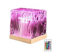 Nightlight Projectors - 16-Color Cube Shape Table Lamp With Remote, Room Lamp Projector Night Lights, LED Mood Light, For Bedside Kitchens Bedrooms Classroom School Den Entryway & Relaxing Ambiance