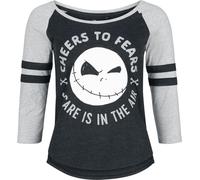 Nightmare Before Christmas Jack - Cheers to Fears - Scare is in The Air Donna Maglia Maniche Lunghe Nero/Grigio S