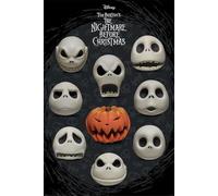 Nightmare Before Christmas Many Faces of Jack Unisex Poster Multicolore Carta