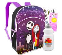 Nightmare Before Christmas - Set di zaini con Jack Skellington e Sally da 40,6 cm, adesivi e altro ancora | Zaino Nightmare Before Christmas per bambini, Nightmare Before Christmas - Borsa per la