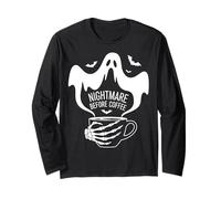 Nightmare Before Coffee Halloween Humor Maglia a Manica