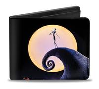 Buckle-Down Nightmare Before Christmas Jack Full Moon Accessori da Viaggio-Portafoglio bi-Fold, Multicolore, Default Size Uomo