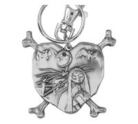 Nightmare Before Natale Metal Portachiavi Jack E Sally In Heart Con Figure Int.