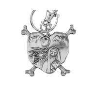 Nightmare Before Natale Metal Portachiavi Jack E Sally In Heart Con Figure Int.