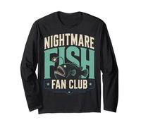 Nightmare Fish Fan Club Humor Deep Sea Nerd Quote Maglia a Manica