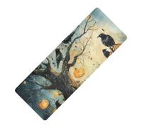Nightmare Halloween Albero Corvi Zucca stampato stuoie di yoga in massa Spessore 1 mm per gli uomini antiscivolo, con Yoga mat copertura tapete para ejercicio 180,3 x 66 cm