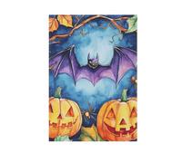 Nightmare Halloween Bat Jack-o'-lantern Zucca all'aperto giardino bandiere banner all'aperto per la decorazione del portico 28x40 doppia faccia