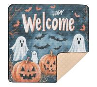 Nightmare Halloween Pumpkin Happy Halloween pipistrelli grande robusto Baby Gym & Activity Mat per interni ed esterni, resistente all'acqua, tappetino da gioco per neonati per bambini, 127 x 127 cm
