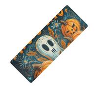 Nightmare Halloween Pumpkin Spider stampato caldo tappetino da yoga antiscivolo Spessore 1 mm per gli uomini antiscivolo, con copertura per borsa da yoga tapete para ejercicio 180,3 x 66 cm