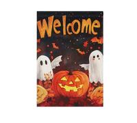 Nightmare Halloween Zucca Happy Halloween pipistrelli bandiera giardino set stagionale colorato banner per la decorazione esterna 28x40 doppia faccia