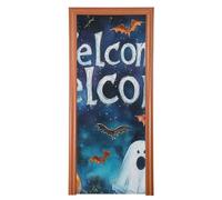 Nightmare Happy Halloween Pumpkin Bat copertura della porta natale 35x79 In casa banner marino Primavera Estate Decorazione Stagionale M
