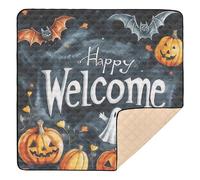 Nightmare - Tappetino da gioco per bambini con zucca di Halloween, pieghevole, leggero, per far gattonare la pancia e gattonare, 127 x 127 cm