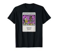 Nights Owl Gamer Nocturnal Bloodline Caffeine Maxed Maglietta