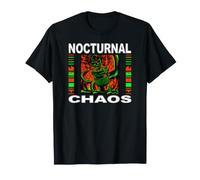 Nights Owl Gamer Nocturnal Chaos Coffee Lover Maglietta