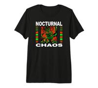 Nights Owl Gamer Nocturnal Chaos Coffee Lover Maglietta Premium