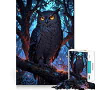 Nightwatcher︰ Puzzle del gufo mistico per ragazzi, 1000 pezzi, gioco intelligente, attività per tutta la famiglia, assemblaggio, desiderio di Babbo Natale (38x26cm)