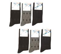 NIGRA - 751 LINKS. 6 Paia Calzettoni, Calza lunga Uomo in Caldo Cotone.