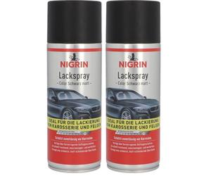 Nigrin 74112 Vernice Spray Nero Opaco 400 ml (Confezione da 2)