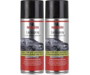 Nigrin 74113 Vernice Spray Nero Lucido 400 ml (Confezione da 2)