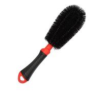 NIGRIN Bike Care, spazzola per la pulizia dei cerchioni, spazzola multiuso di alta qualità, ideale per cerchioni, raggi, ruote e mozzi, manico antiscivolo e nero, rosso, 1 pezzo