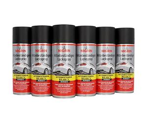 NIGRIN Vernice Spray Resistente al Calore, 400 ml, Colore Nero Opaco, 400 ml, Protegge Il Motore e Lo Scarico dalla ruggine