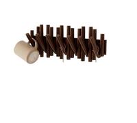 NihaoWXM Appendiabiti da parete per pianoforte Walnut Colored Solid Wood Coat Rack Wall Mounted Clothes Hats Hanger Piano Key Door Entrance Hall Hanging Hook Storage(7 Hooks 41.4cm)