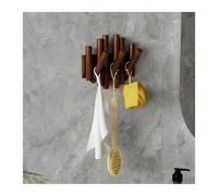 NihaoWXM Appendiabiti da parete per pianoforte Walnut Colored Solid Wood Coat Rack Wall Mounted Clothes Hats Hanger Piano Key Door Entrance Hall Hanging Hook Storage(3 Hooks 17.5cm)