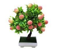 NihaoWXM Artificial Fruits Peach Simulated Bonsai Home Decoration Plastic Fake Peach Tree with Pot Ornament Shop Hotel Party Decor Frutta Finta